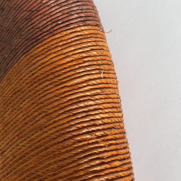 STRAW boho woven market basket bag - Picture 12 of 13